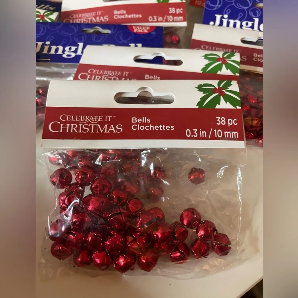 Red Jingle Bells ~650 count, 16 Packs, Christmas Crafts, Christmas Decorations